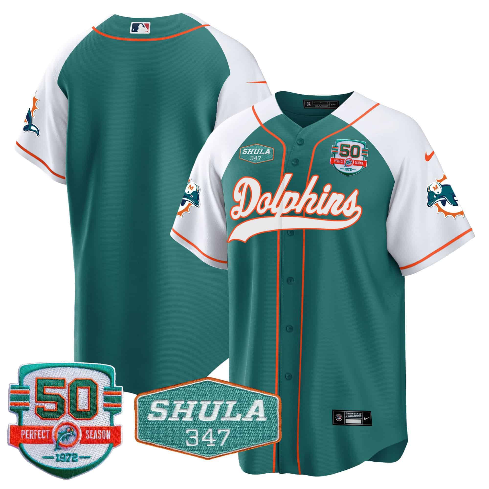 Men Miami Dolphins Blank Green 2024 Nike 50th Don Shula Memorial Patch Baseball NFL Jersey->indianapolis colts->NFL Jersey
